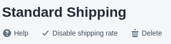 Screenshot of disabling shipping rate